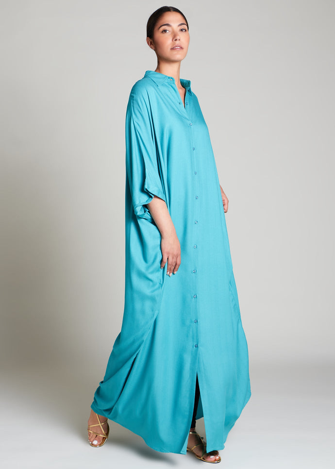 Shirted Kaftan Blue