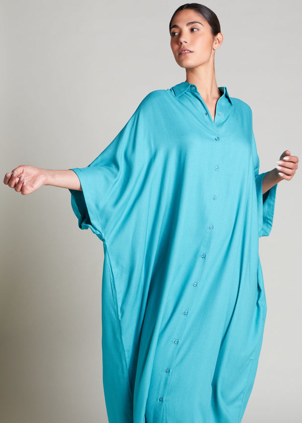 Shirted Kaftan Blue