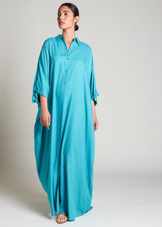 Shirted Kaftan Blue