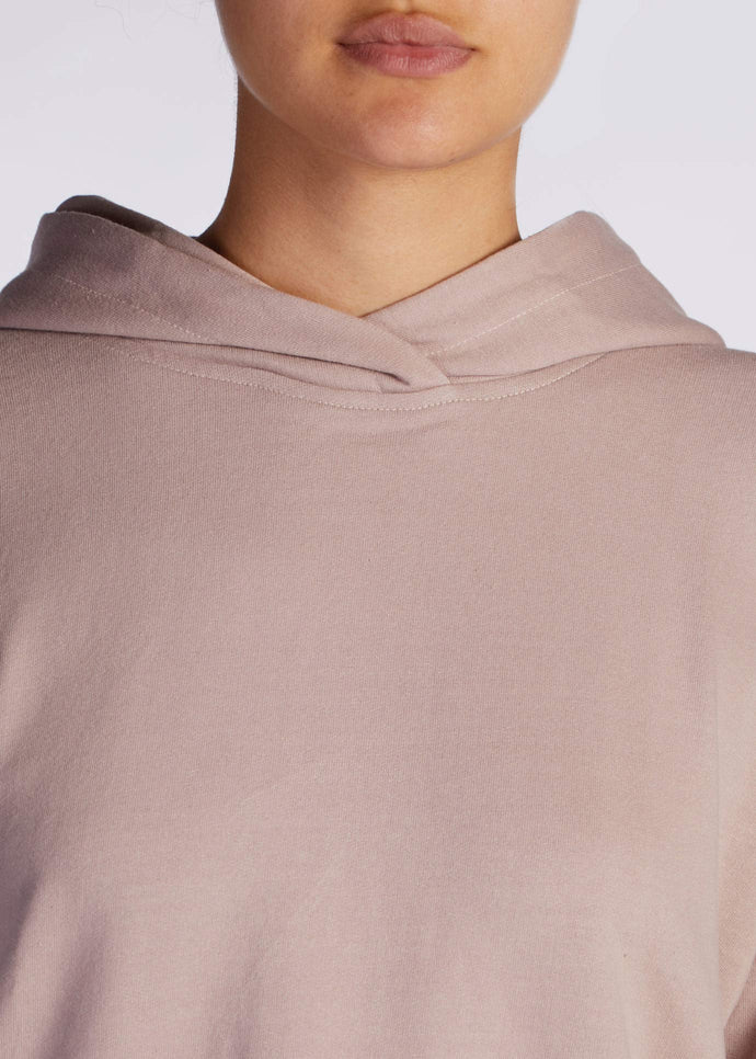 Cropped Cotton Hoody Dusky Lilac | Aab Modest Activewear