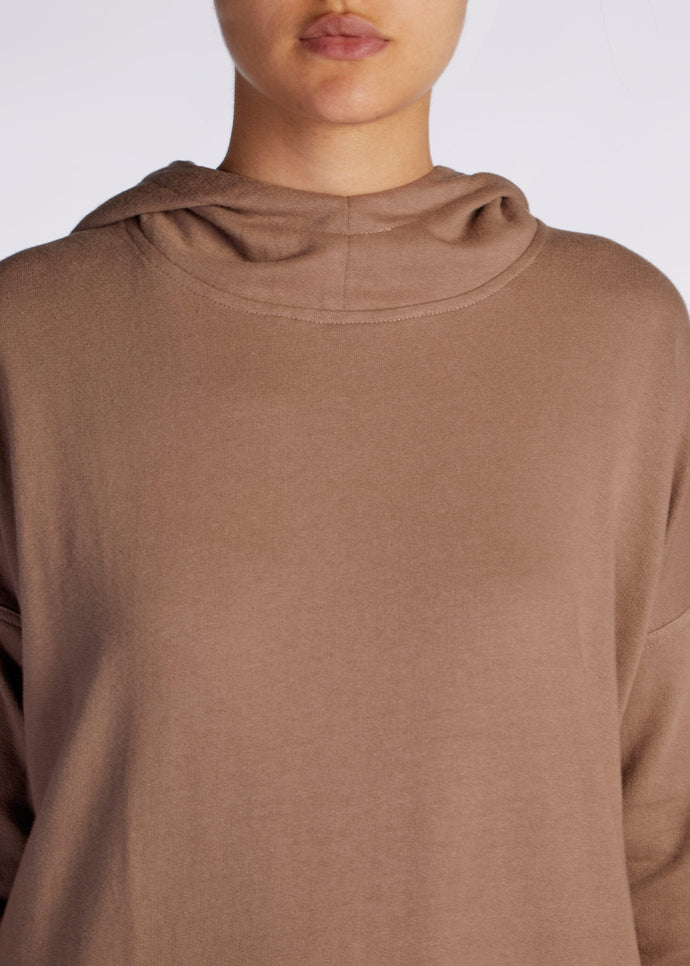 Mid Length Cotton Hoody Khaki | Aab Modest Activewear
