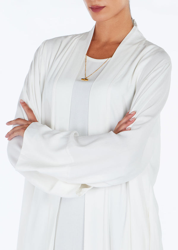 Loose Fit Kimono White Crepe