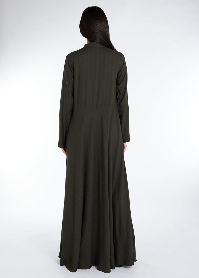 Sanabel Abaya Dark Green | Abayas | Aab Modest Wear