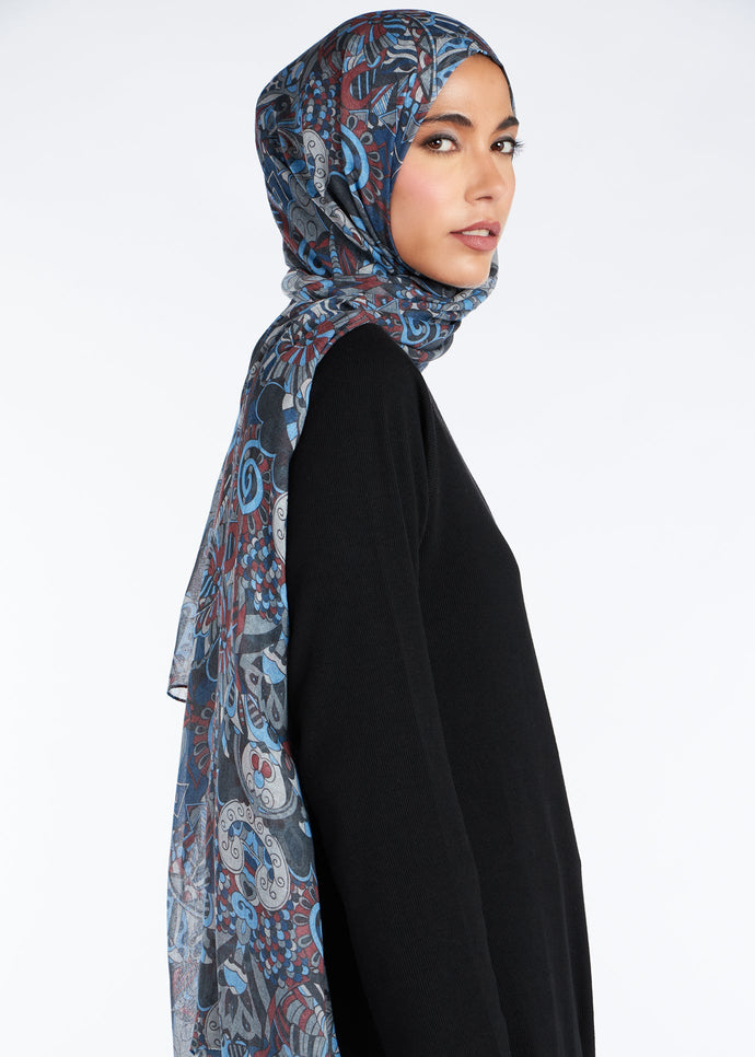 Abstract Blues Hijab