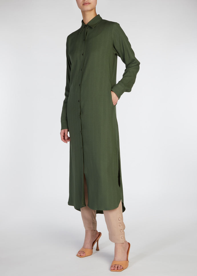 Shirt Dress Deep Green