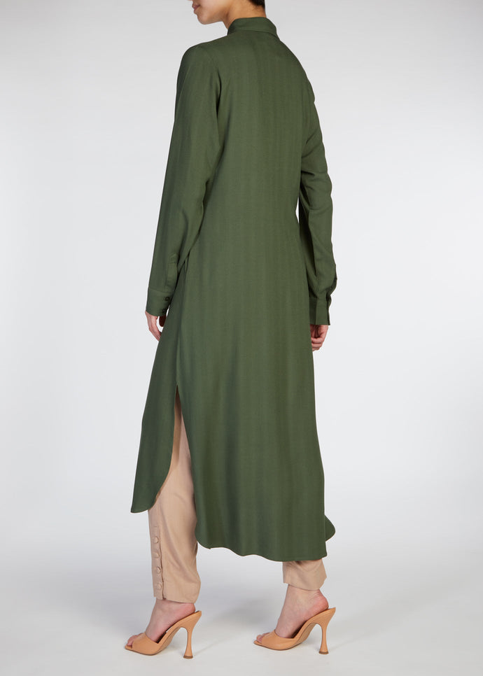 Shirt Dress Deep Green