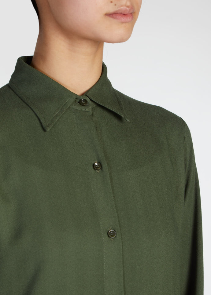 Shirt Dress Deep Green